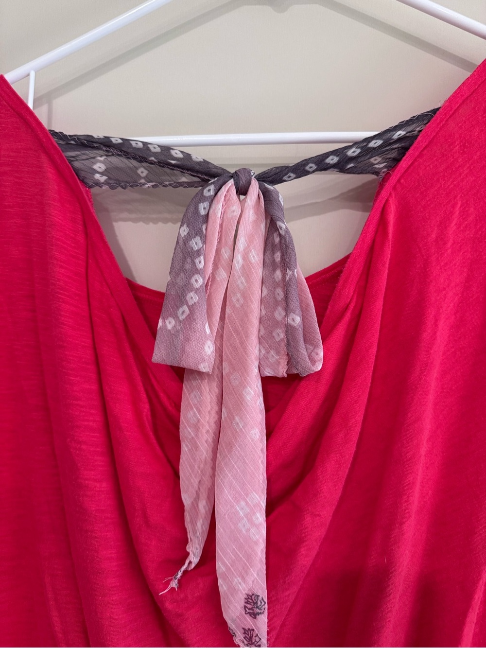 Scarf Tie-back Top - Juicy Watermelon